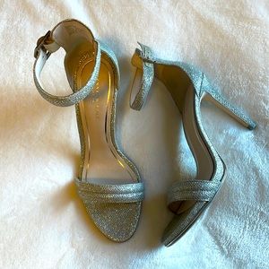 Kenneth Cole Brooke ankle silver stiletto heels